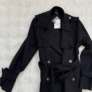 Forever 21 Elegant Black Trench Coat